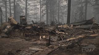 7192021 Markleeville Ca Tamarak Fire destroys homesbuildingscars in evacuated town Wildfire [upl. by Cowden]