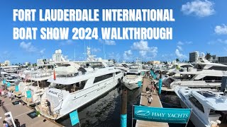 A walkthrough of Fort Lauderdale International Boat Show 2024  The Largest In Water Boat Show [upl. by Tomaso]