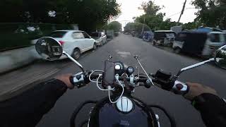 Royal Enfields SUPER METEOR 650 POV Video  Exhaust Sound only  REV IT WITH NAWAID [upl. by Odraboel7]