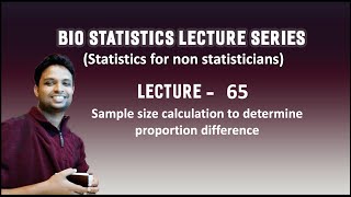 Video Lecture 65  Sample size calculation to determine proportion differences [upl. by Edny]