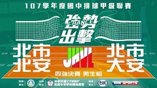 107JHVL男四強決賽北市北安 vs 北市大安 107學年度國中排球甲級聯賽 VOD [upl. by Naujtna139]