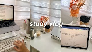 UNI VLOG 🪐 studying for premidterm exams organizing my desk trying to be chill [upl. by Namruht]