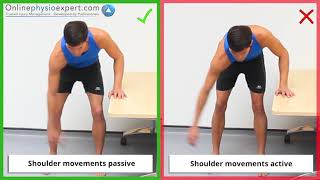 Physiotherapy Pendular Shoulder Exercise Level 2  Early Stage Recovery [upl. by Azirb]