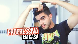 COMO FAZER PROGRESSIVA EM CASA  CABELO MASCULINO [upl. by Lahcsap]