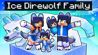 Having an ICE DIREWOLF FAMILY in Minecraft [upl. by Bora]