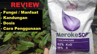 Review Pupuk Meroke SOP  Fungsi  Manfaat Dosis Cara Penggunaan Pupuk Meroke SOP  Kalium Sulfat [upl. by Ahteres]