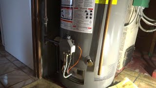 RHEEM GAS WATER HEATER BAD GAS VALVE [upl. by Ardnua]