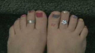 Rainbow Toenails Polish Tattoo Toe Nail Art Designs for Pretty Feet [upl. by Ecineg]