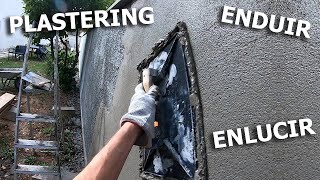 Plastering Techniques  Como enlucir  Crépi enduit couche de finition 🏡 [upl. by Nilok]