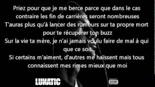 Vrai lyrics Paroles BOOBA  45 SCIENTIF Feat DOSSEH LUNATIC ALBUM 2010 [upl. by Ococ]