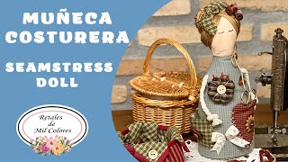 Muñeca costurera con tres compartimentos Patrones Gratis 158 [upl. by Nuyh]