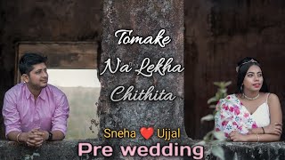 Tomake Na Lekha Chithita  Makeup Bee  New Pre Wedding 2023 🎥  Sneha ❤ Ujjal [upl. by Eednar]