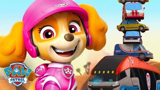 PAW Patrol Skye Makes a Monster Truck Rescue amp Saves RoboDog w Roxi amp Chase  Shimmer and Shine [upl. by Petula]