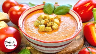 Gazpacho Andalusia  kalte Gemüsesuppe  Tomatensuppe 🍅 mega bei dieser Hitze ☀️ Thermomix® TM6 [upl. by Genia89]