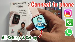 app for fire boltt smartwatchfire boltt ninja call Pro Plus connect to phone [upl. by Ramyar]