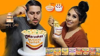 HOW TO MAKE A MARUCHAN CUP OF NOODLES CAKE [upl. by Desai567]