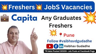 Capita is Hiring Freshers freshersjobs pune jobs2024 freshersjobs vaibhavdgudadhe [upl. by Thetes]