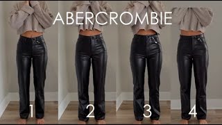 All 4 Abercrombie Vegan Leather Pant Fits Review [upl. by Eisnil189]