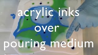 Acrylic Inks with Pouring Medium [upl. by Ahras447]