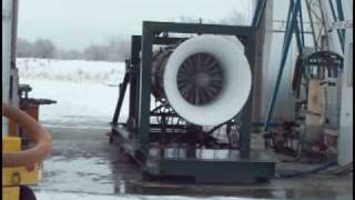 Turbine engine blowing snow [upl. by Vevina595]