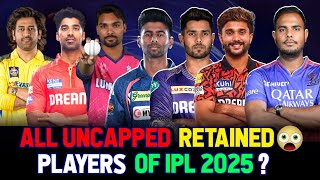 Possible Retained Uncapped Players of IPL 2025 [upl. by Carree202]