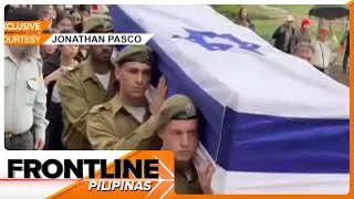 Pinoy na sundalo ng Israel Defense Forces inilibing na  Frontline Pilipinas [upl. by Clardy]