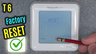 HONEYWELL Home T6 Pro  HOW to Factory RESET  Restore DEFAULT Settings [upl. by Ailisab887]