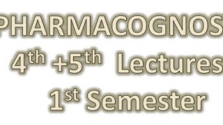 pharmacognosy Lecture 4  5 glycoside [upl. by Eniamrej]