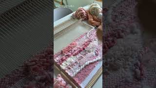 Weaving on a frame loom with a heddle bar [upl. by Nelson]