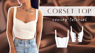 DIY Sweetheart Corset TopTutorial  How To Make a Sweetheart Corset Top Tutorial [upl. by Baugh327]