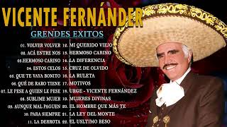 VICENTE FERNANDEZ MEJORES CANCIONES  VICENTE FERNANDEZ 40 GRANDES ÉXITOS MIX [upl. by Haikezeh]