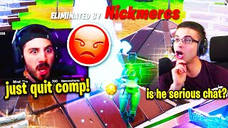 Nick Eh 30 AWKWARD when NICKMERCS ROASTS HIM LIVE on STREAM for THIS Fortnite [upl. by Eziechiele]