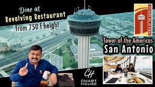 Dine at revolving restaurant  Chart House  750 f height  Tower of the Americas  San Antonio  TX [upl. by Attesoj149]