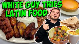 WHITE GUY TRIES LATIN FOOD FOR THE FIRST TIME [upl. by Celeski]