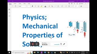 Physics    Mechanical properties of Solids   42 [upl. by Gnak795]