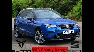 2023 SEAT Arona FR Sport For Sale Sapphire Blue Metallic Only 12198 Miles  smccountygarage1997 [upl. by Lenoel]