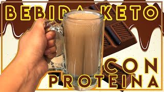 BEBIDA DE PROTEINA NATURAL DE CHOCOLATE LOW CARB  KETO  Batido Proteico o Chocolate Caliente [upl. by Humfrey908]