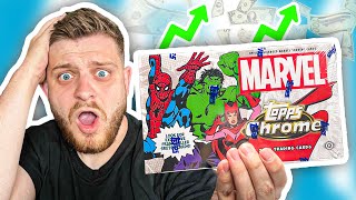 This TOPPS CHROME BOX is Now WORTH OVER £500 Marvel Chrome Box Opening [upl. by Pelletier]