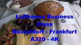 Lufthansa Business Class Dusseldorf  Frankfurt A320 [upl. by Heuser]