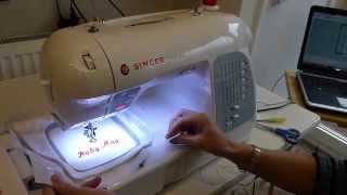 Embroidery using the Singer XL400 sewing machine [upl. by Trebleht]