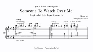 Someone To Watch Over Me  Beegie Adair sheet music transcription [upl. by Erreipnaej]