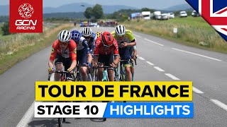 An Intense Day Of Racing On Brutal Terrain  Tour De France 2023 Highlights  Stage 10 [upl. by Nekcarb]