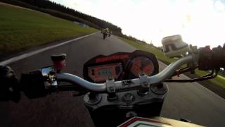 KTM 990 Superduke on a race track [upl. by Dodi]