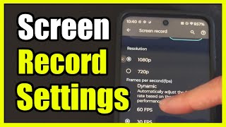 How to Change the Screen Recorder Settings on Android Phone Settings Tutorial [upl. by Radley845]