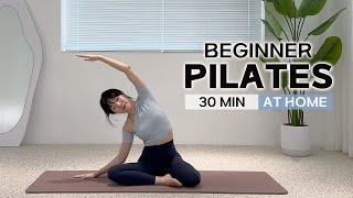 30 MIN BEGINNER PILATES WORKOUT  Gentle routine for a healthy balanced body No Equipment [upl. by Urbannai]