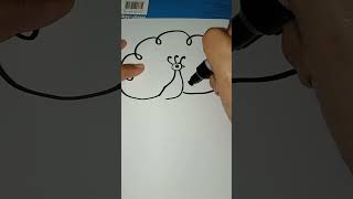 How to draw a peacock Very Easy Drawings [upl. by Tiertza627]