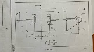 Engineering Drawing N3 Sectional Drawing 08 July 2022 Part 1️⃣ [upl. by Haodnanehs683]