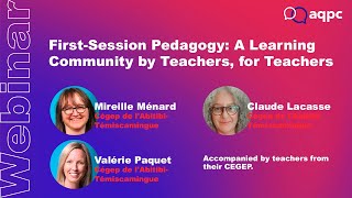 FirstSession Pedagogy A Learning Community by Teachers for Teachers [upl. by Jessy]