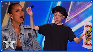 13yearold schoolboys marvellous MAGIC  Auditions  BGT 2023 [upl. by Seni19]