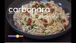 Creamy Bacon and Mushroom Carbonara Filipino Style [upl. by Aleakcim]